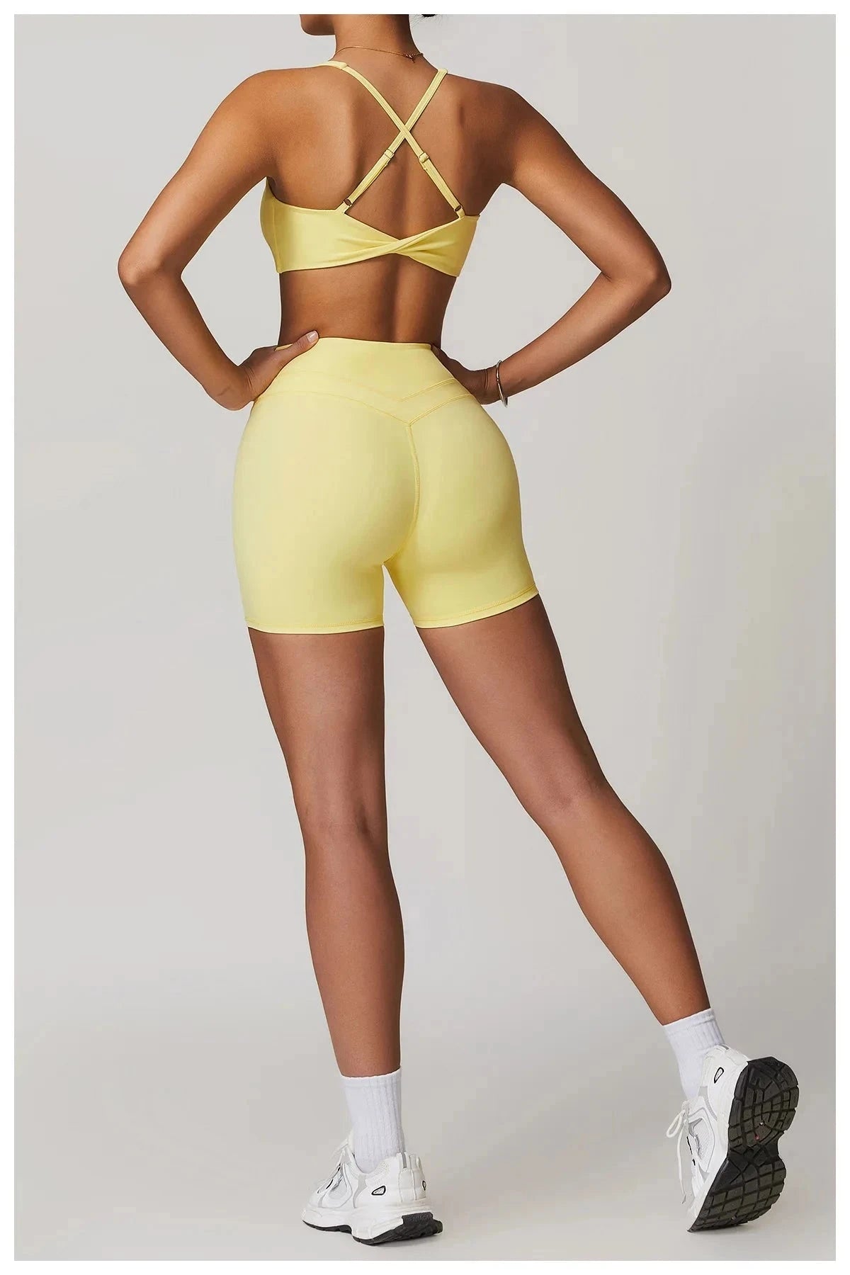 Rebel Form Criss-cross Sports Bra Sports Bras Starlethics Yellow S