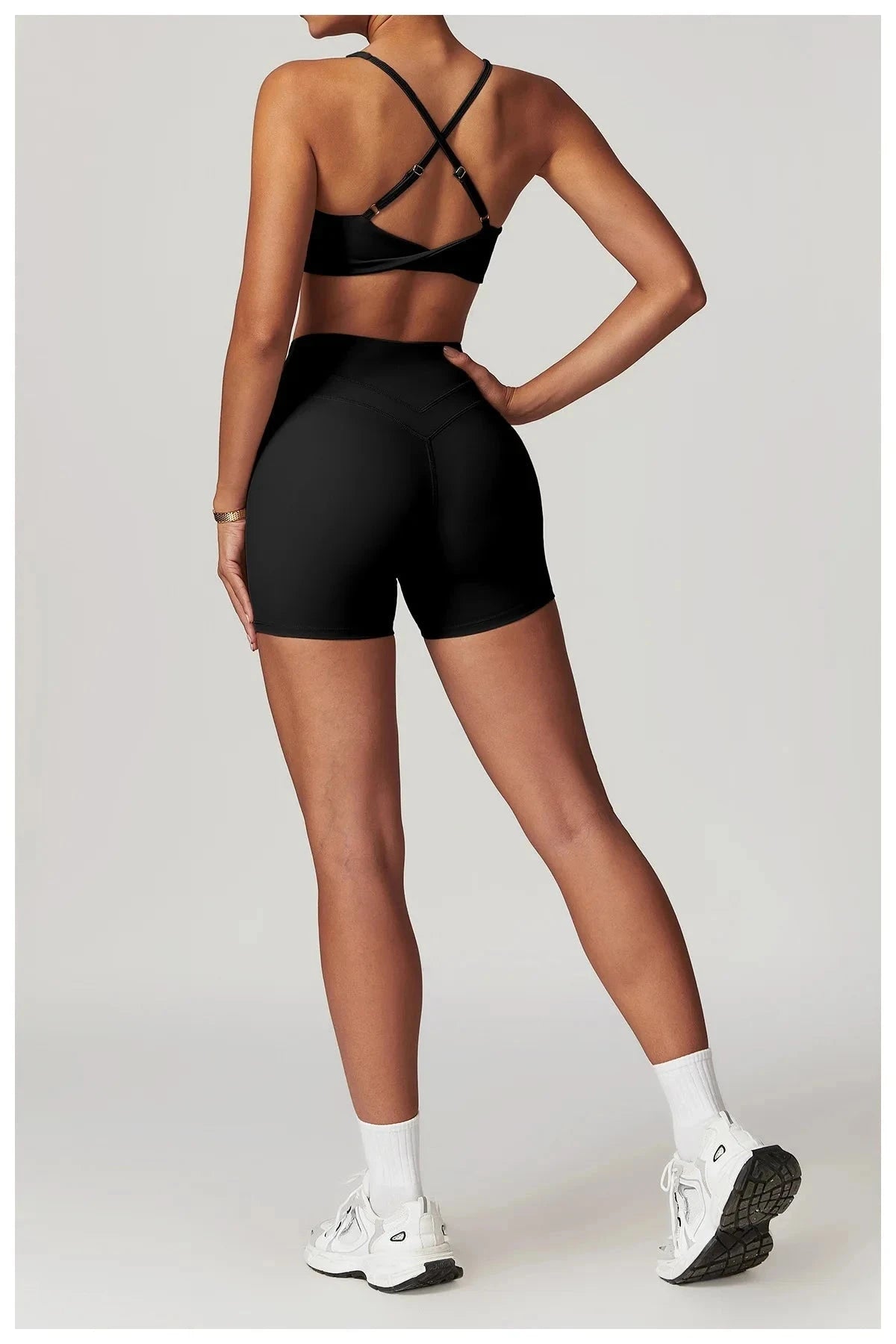 Rebel Form Criss-cross Sports Bra Sports Bras Starlethics Black S