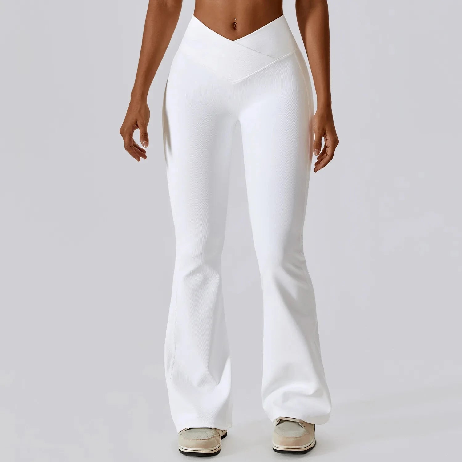 The Grind Flare Leggings Leggings Starlethics Swan White S
