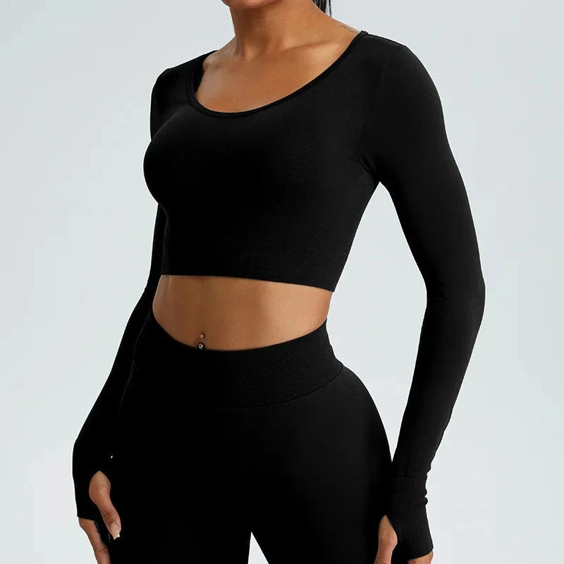 TrainHer Seamless Crop Top Top Starlethics Black S