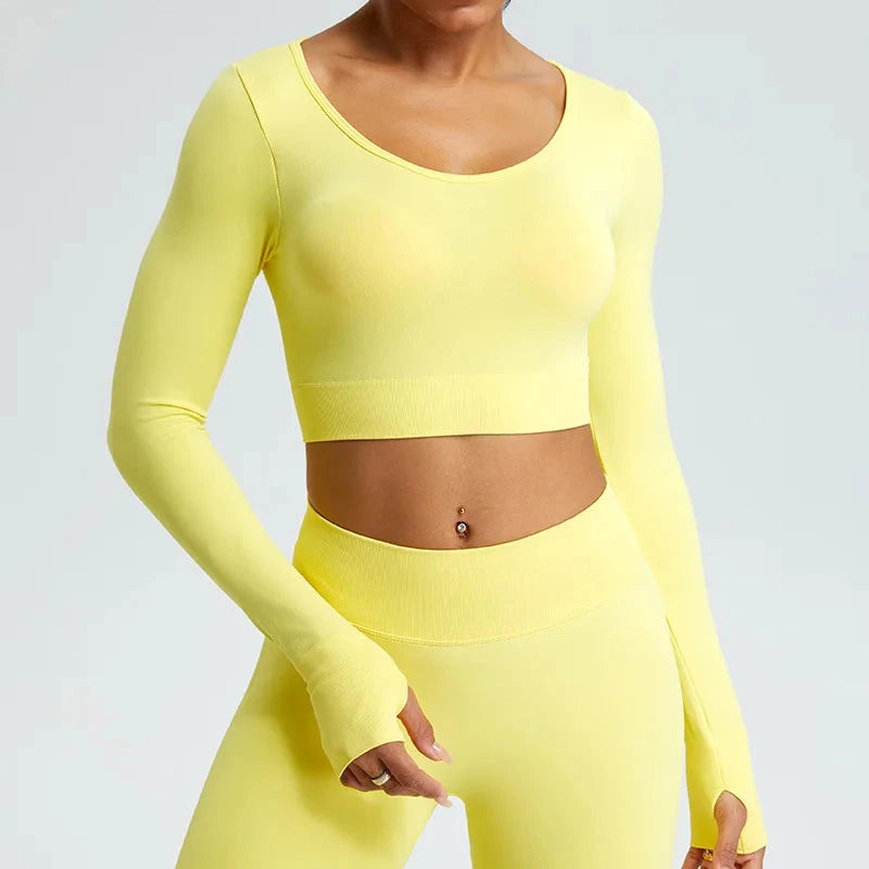 TrainHer Seamless Crop Top Top Starlethics Bright Yellow S