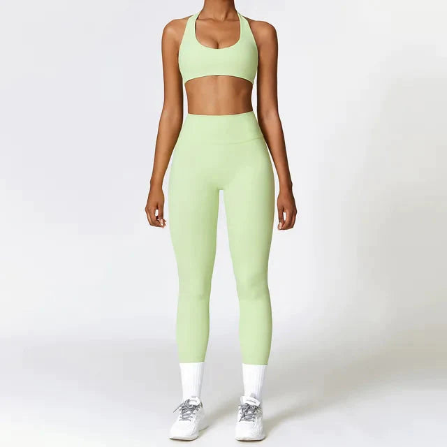 Mystic Vest Gym Set - Leggings + Top Sets Starlethics Green S 