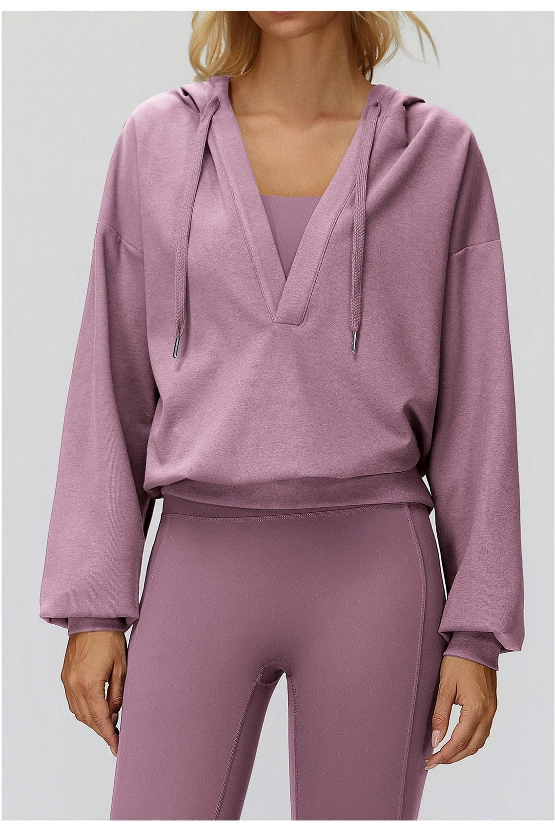 V Neck Hoodie Hoodies & Jackets Starlethics Light Orchid S