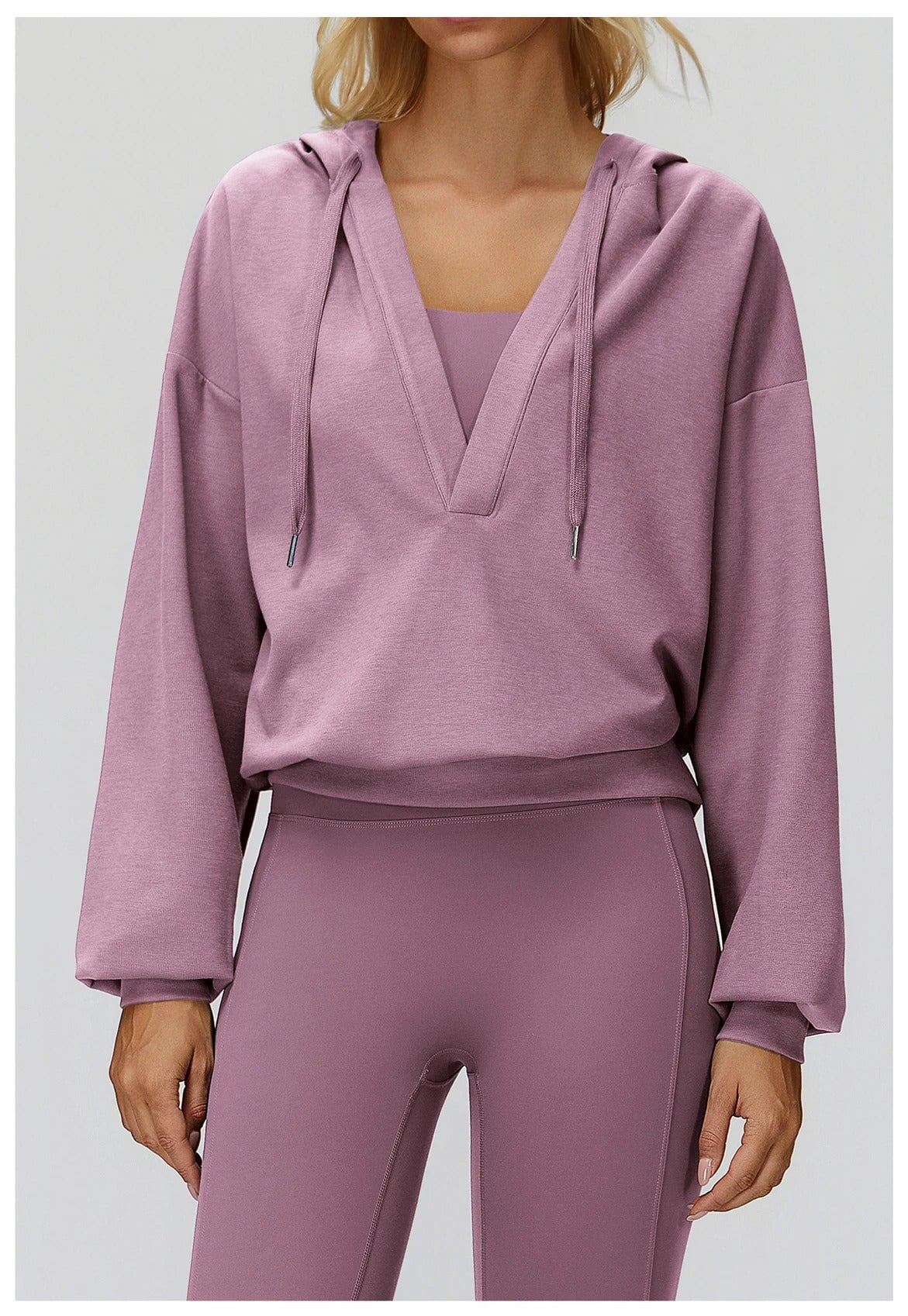 V Neck Hoodie Hoodies & Jackets Starlethics Light Orchid S