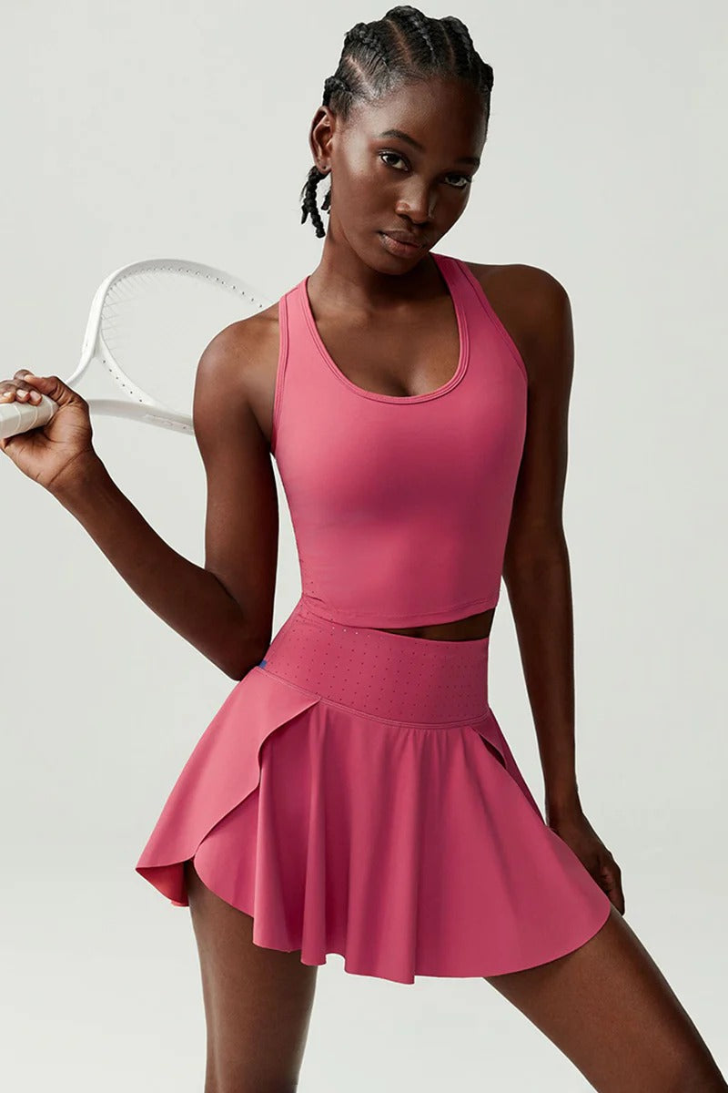 Wave Flow Tennis Set - Top + Skirt