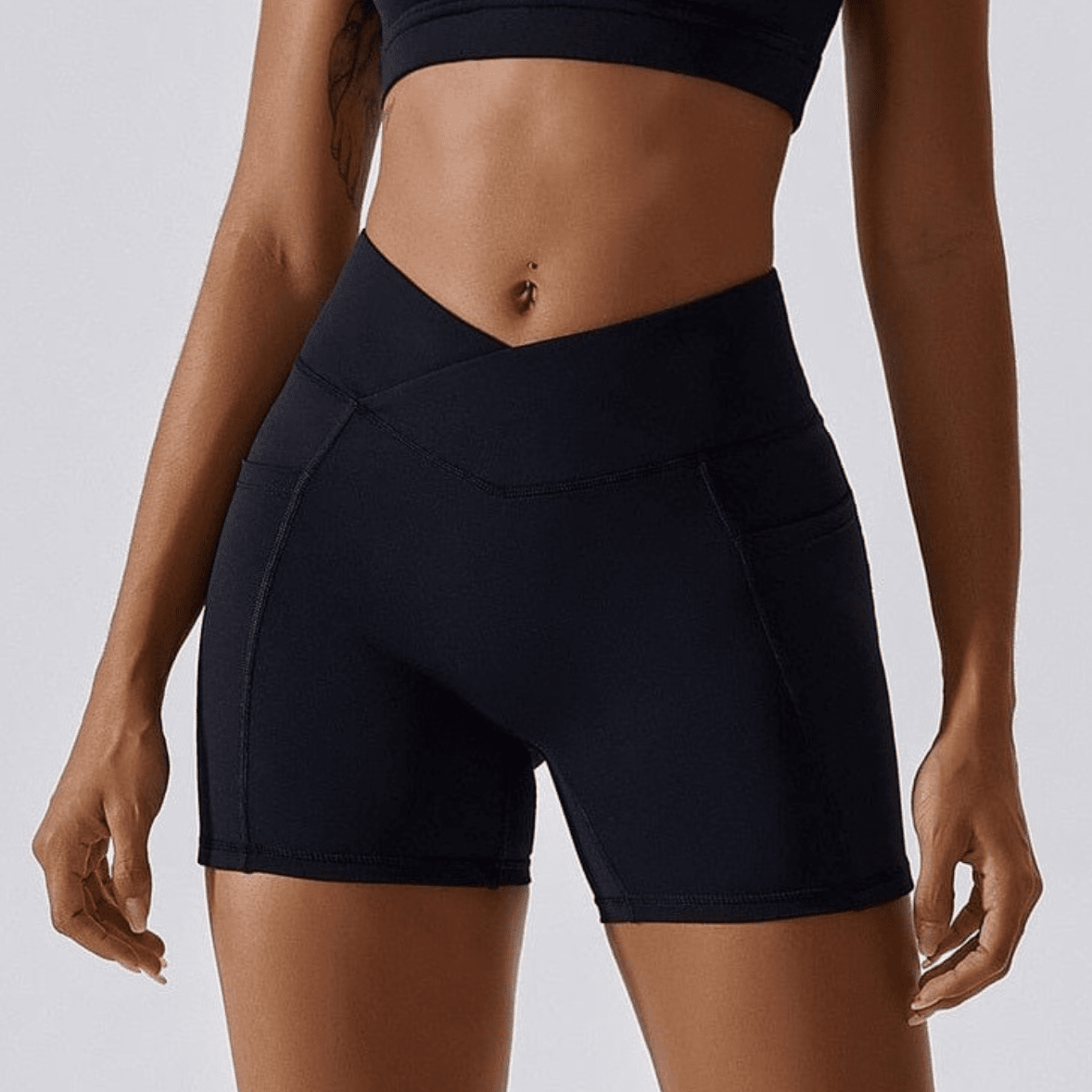 Asymmetrical Pocket Shorts Shorts Starlethics Advanced Black S 