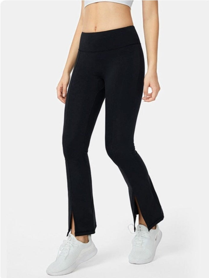 Mid-slit Flared Leggings Activewear Truetights Black S