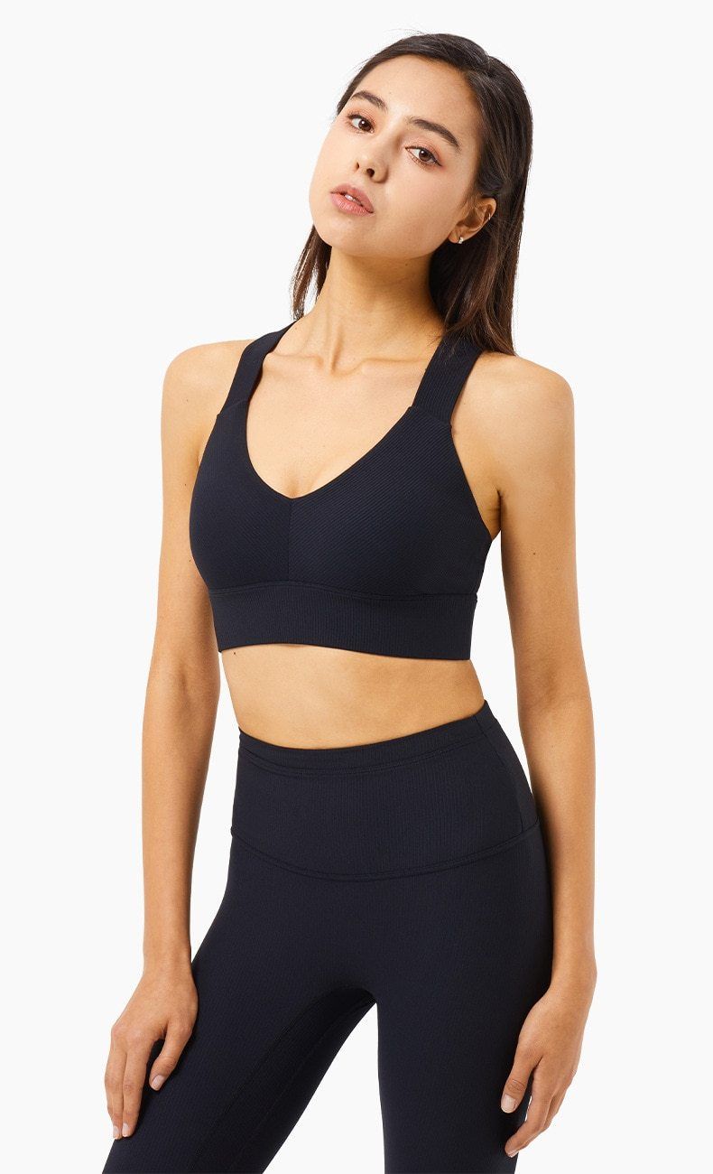 Ribbed Criss Cross Top Sports Bras Truetights