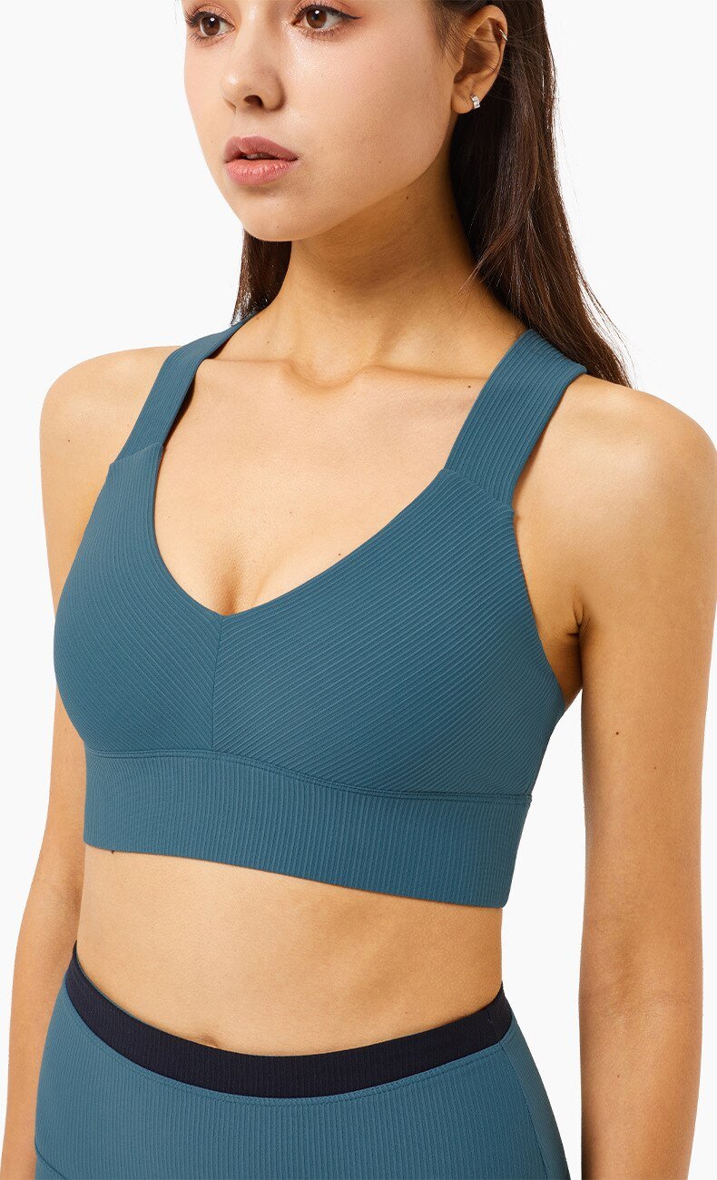 Ribbed Criss Cross Top Sports Bras Truetights