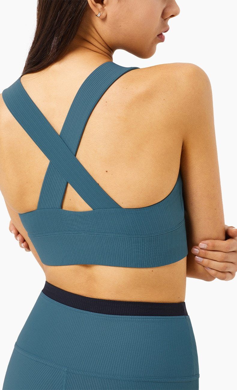 Ribbed Criss Cross Top Sports Bras Truetights