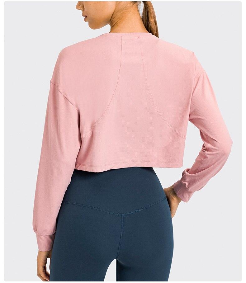 Long Sleeve Workout Shirt Yoga Shirts Truetights Honey Pink S