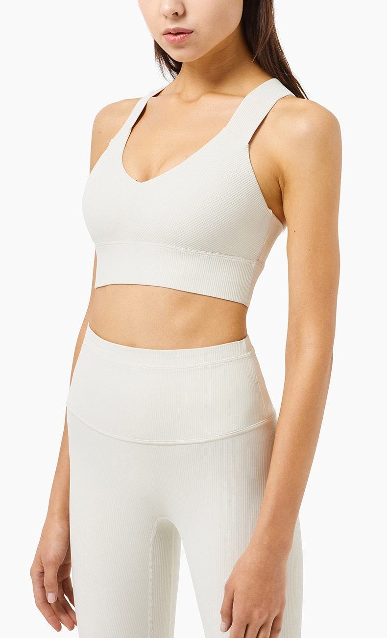 Ribbed Criss Cross Top Sports Bras Truetights