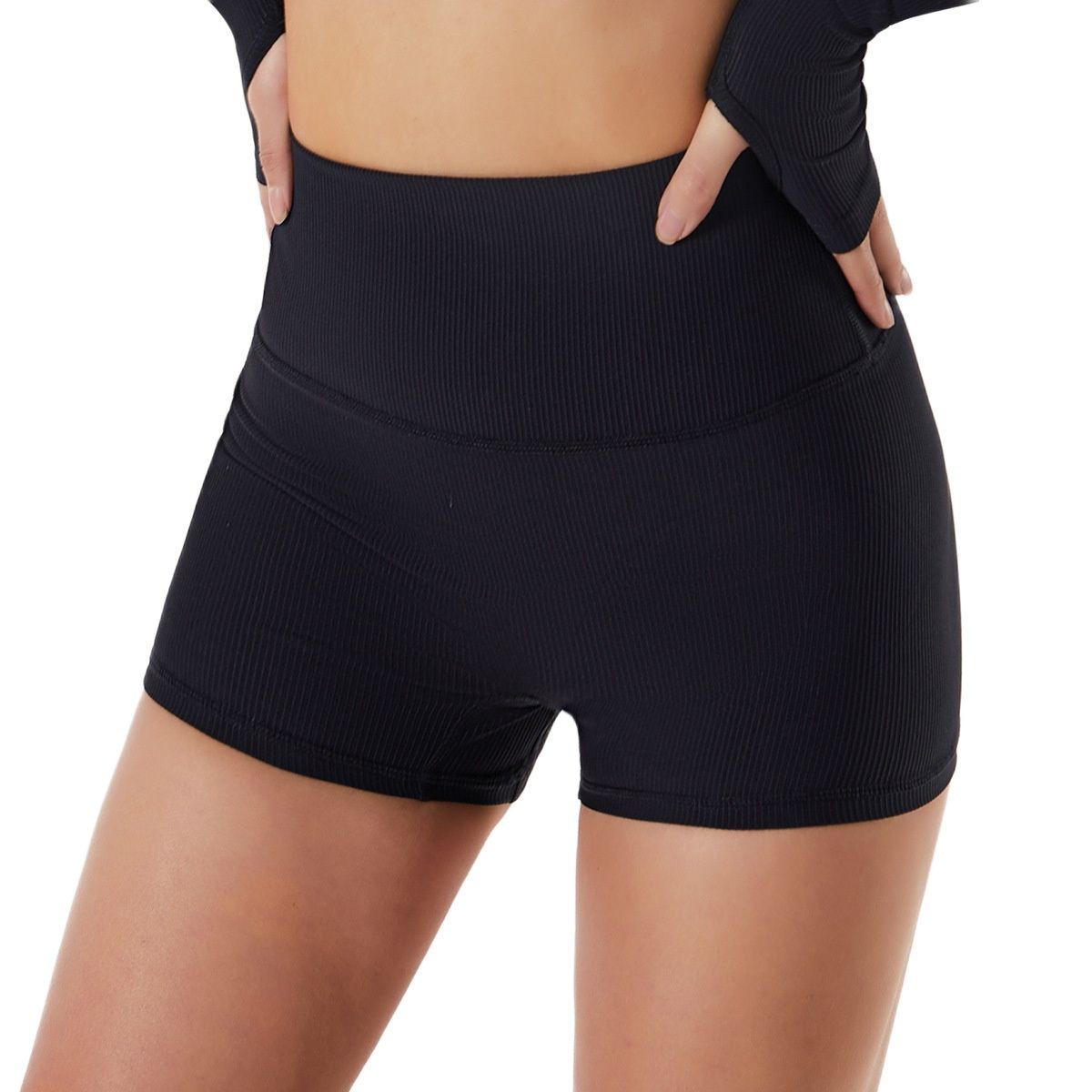 Sleek Yoga Shorts Activewear Truetights Premium Black S 