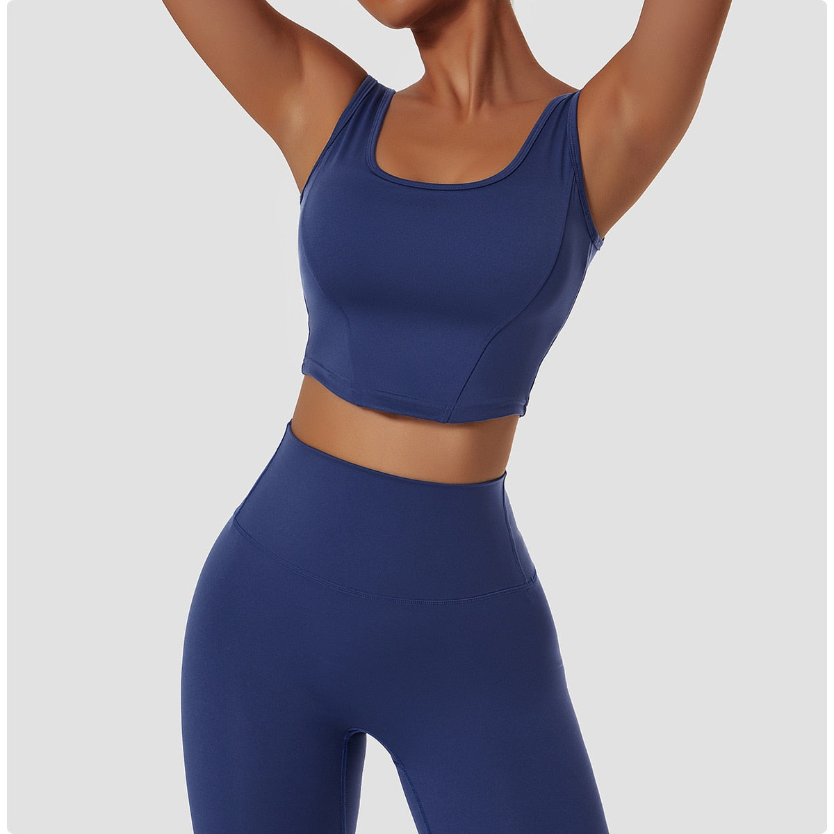 Sexy Halter Sports Bra Activewear Truetights Night Sky Blue S