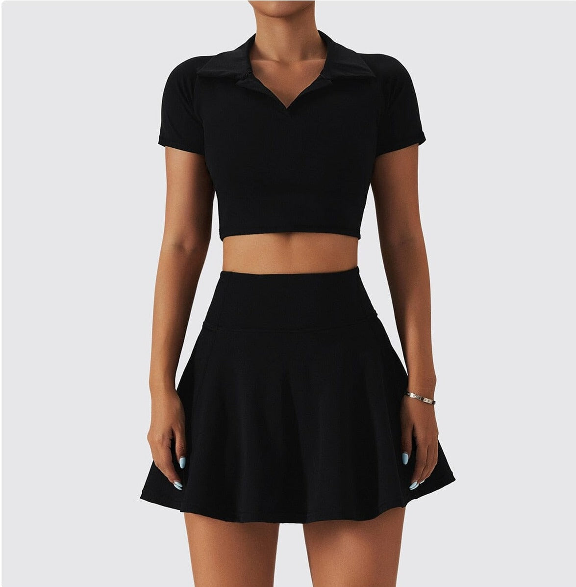 Collared Tennis Gym Set Activewear Truetights