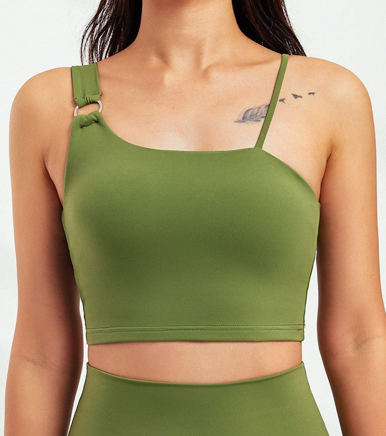 Ethical Crop Tank Top Activewear Truetights Grass Green XS