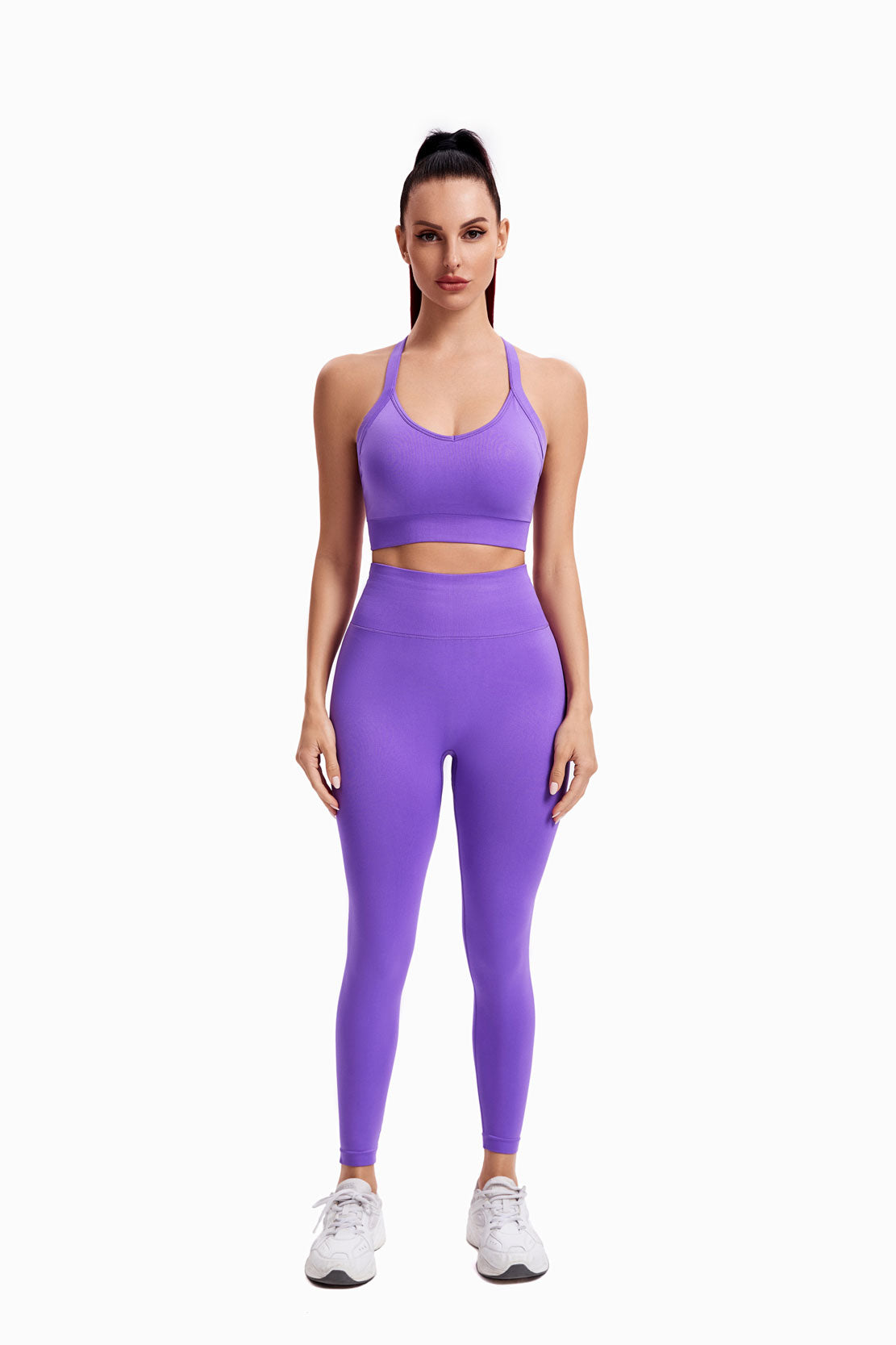 HIIT Seamless Sportswear Sets Truetights Wisteria Purple S