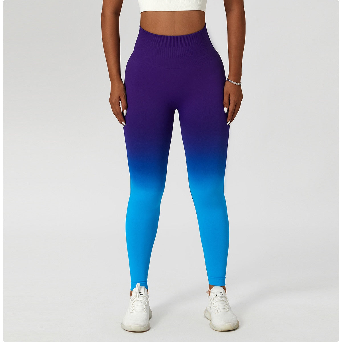 Descent Ombre Leggings Activewear Truetights Purple Blue S