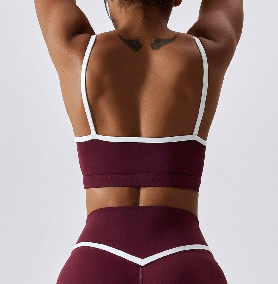 Splicing Contrast Sports Bra Home Truetights