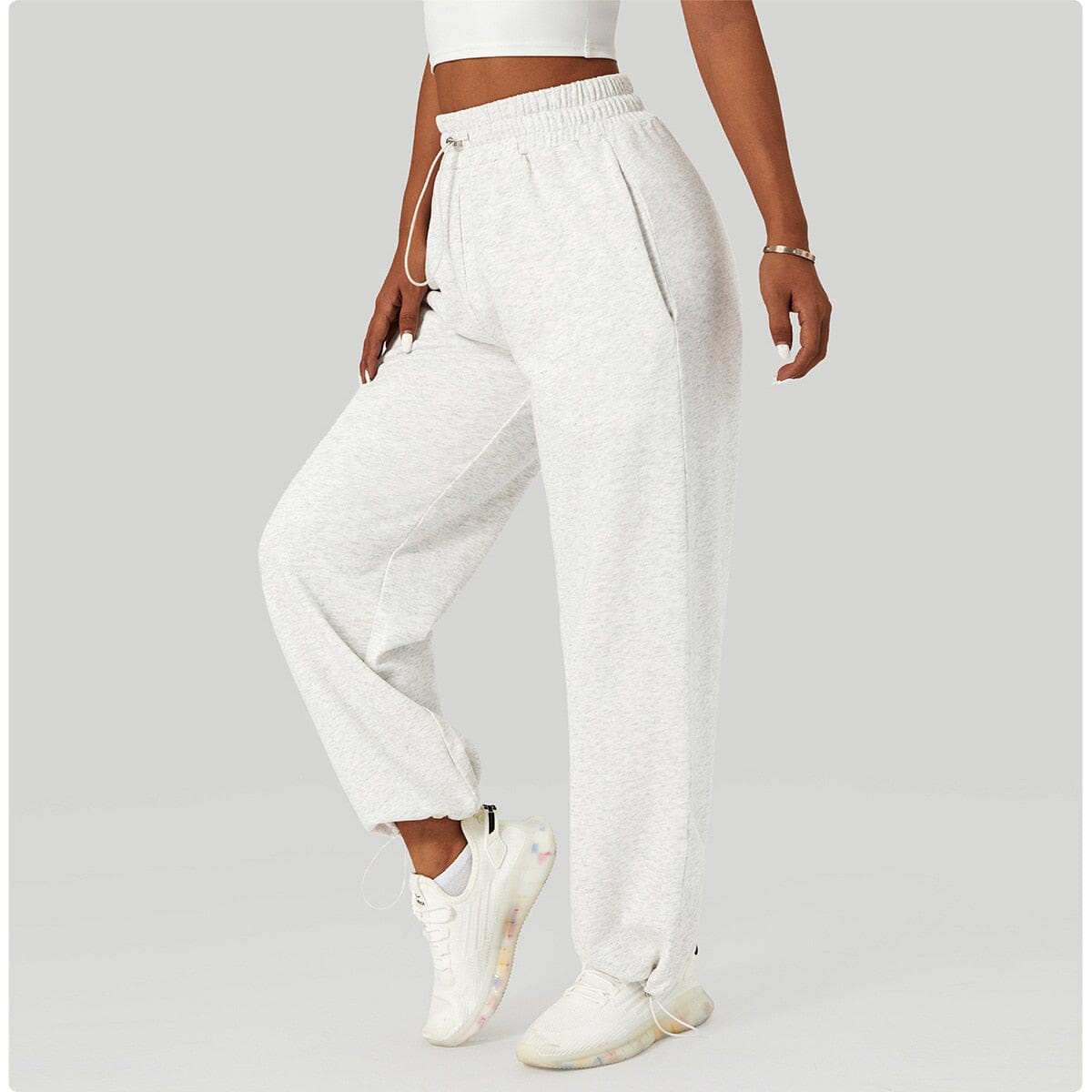 Frost Drawstring Pants Activewear Truetights White Flower Ash S