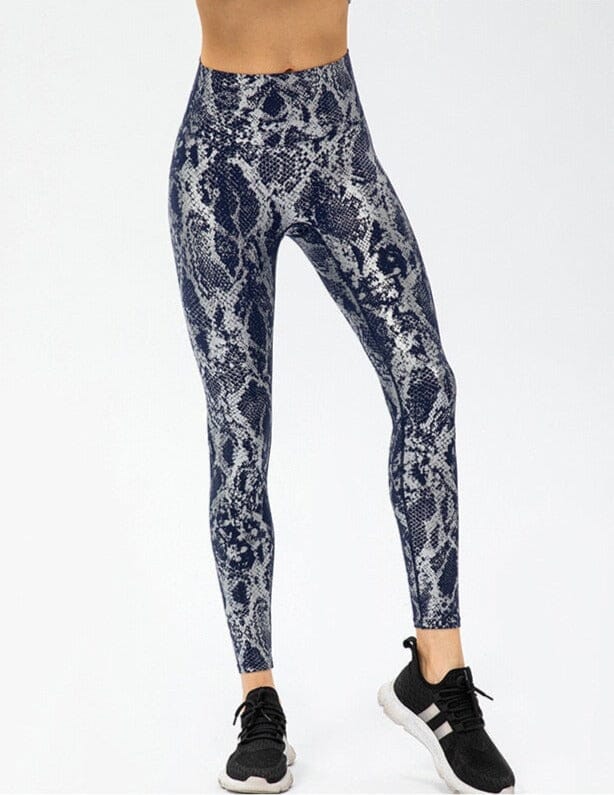 Serpent Kiss Leggings Activewear Truetights Deep Blue S