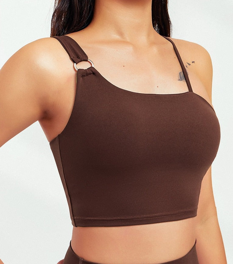 Ethical Crop Tank Top Activewear Truetights Deep Purplish Red XS