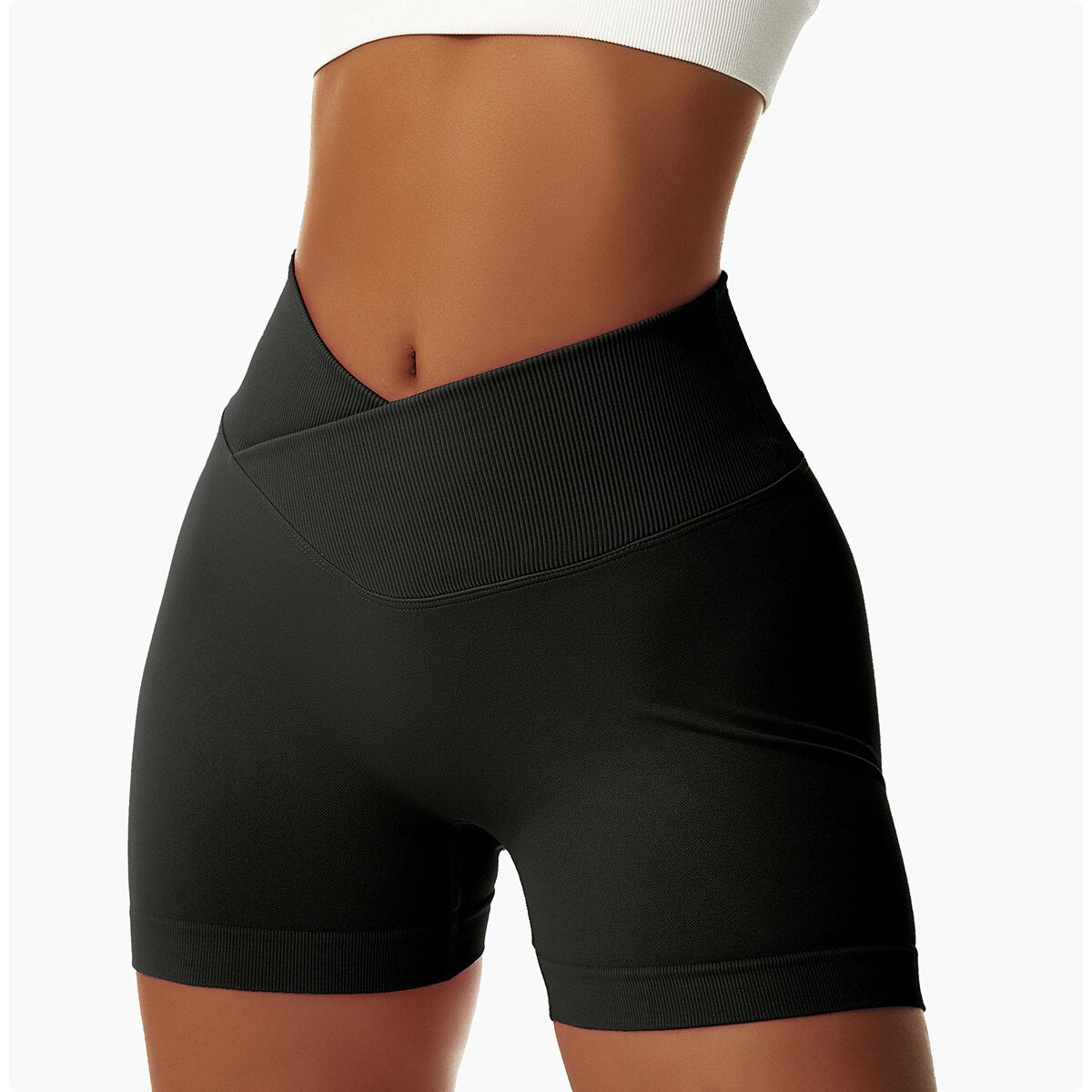 Poplin Hip Lifting Shorts Activewear Truetights Black XS 