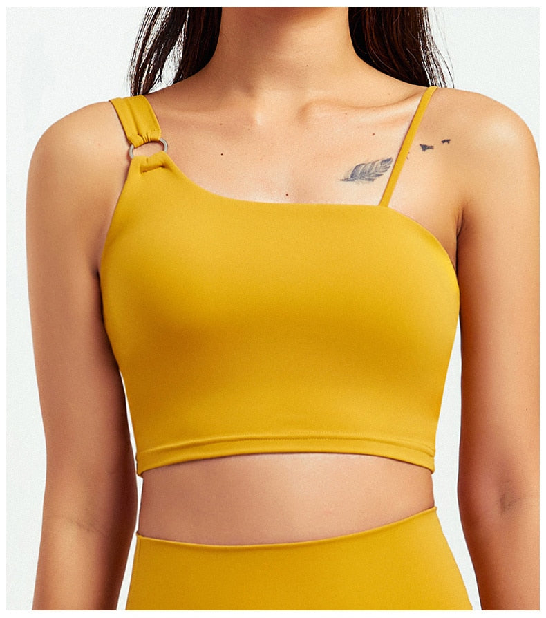 Ethical Crop Tank Top Activewear Truetights Turmeric XS