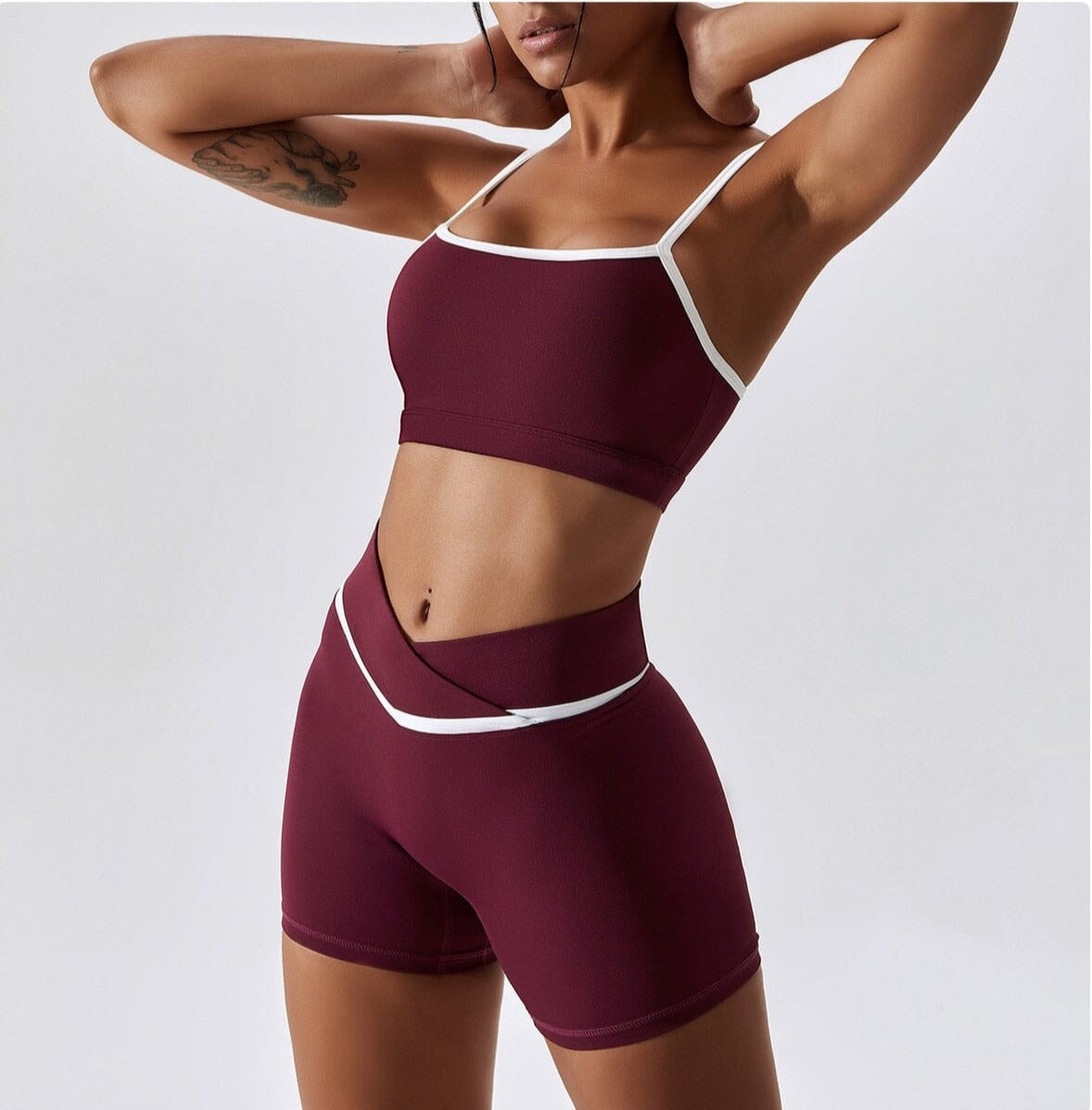 Splicing Contrast Sports Bra Home Truetights