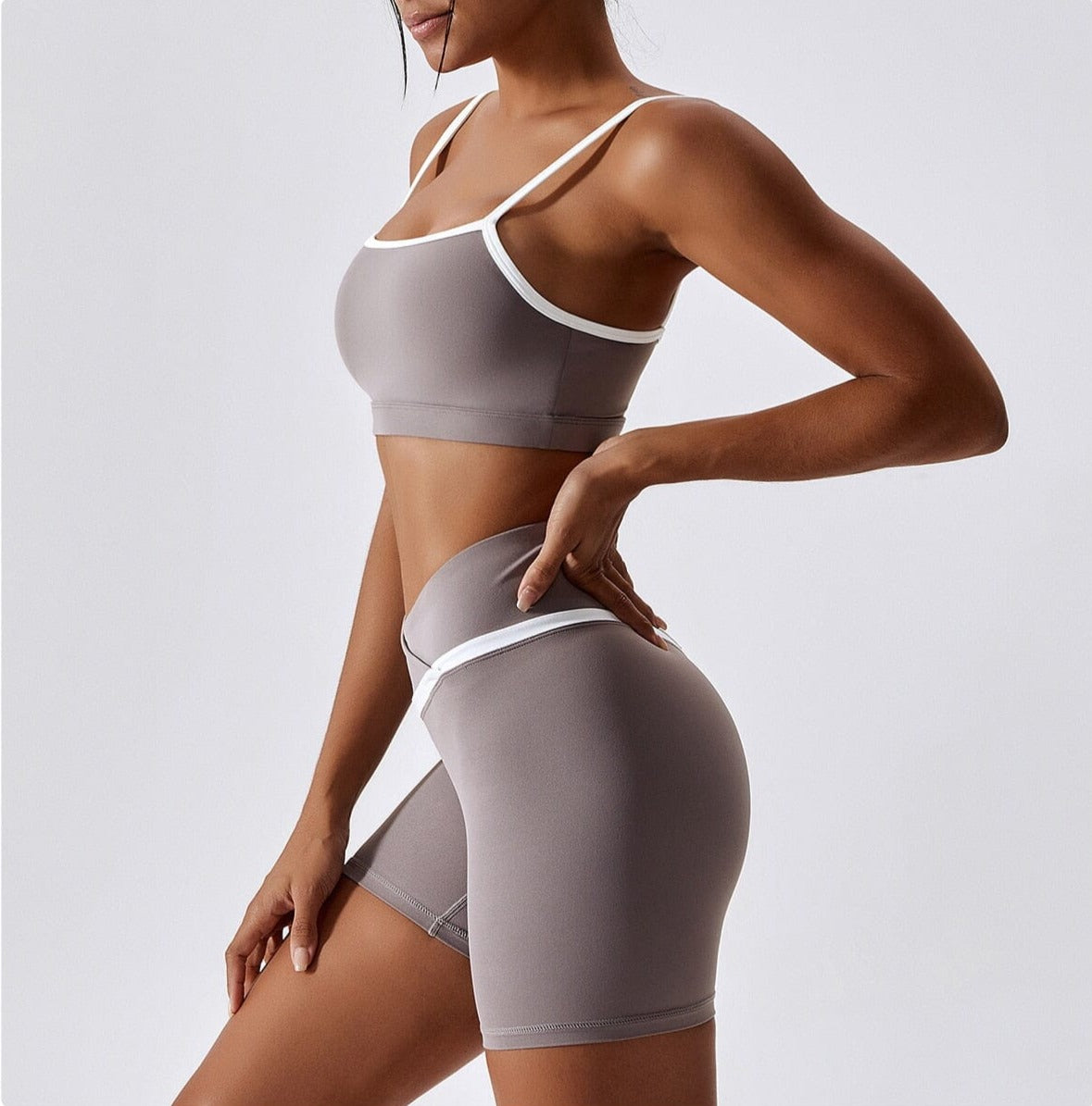 Splicing Contrast Sports Bra Home Truetights