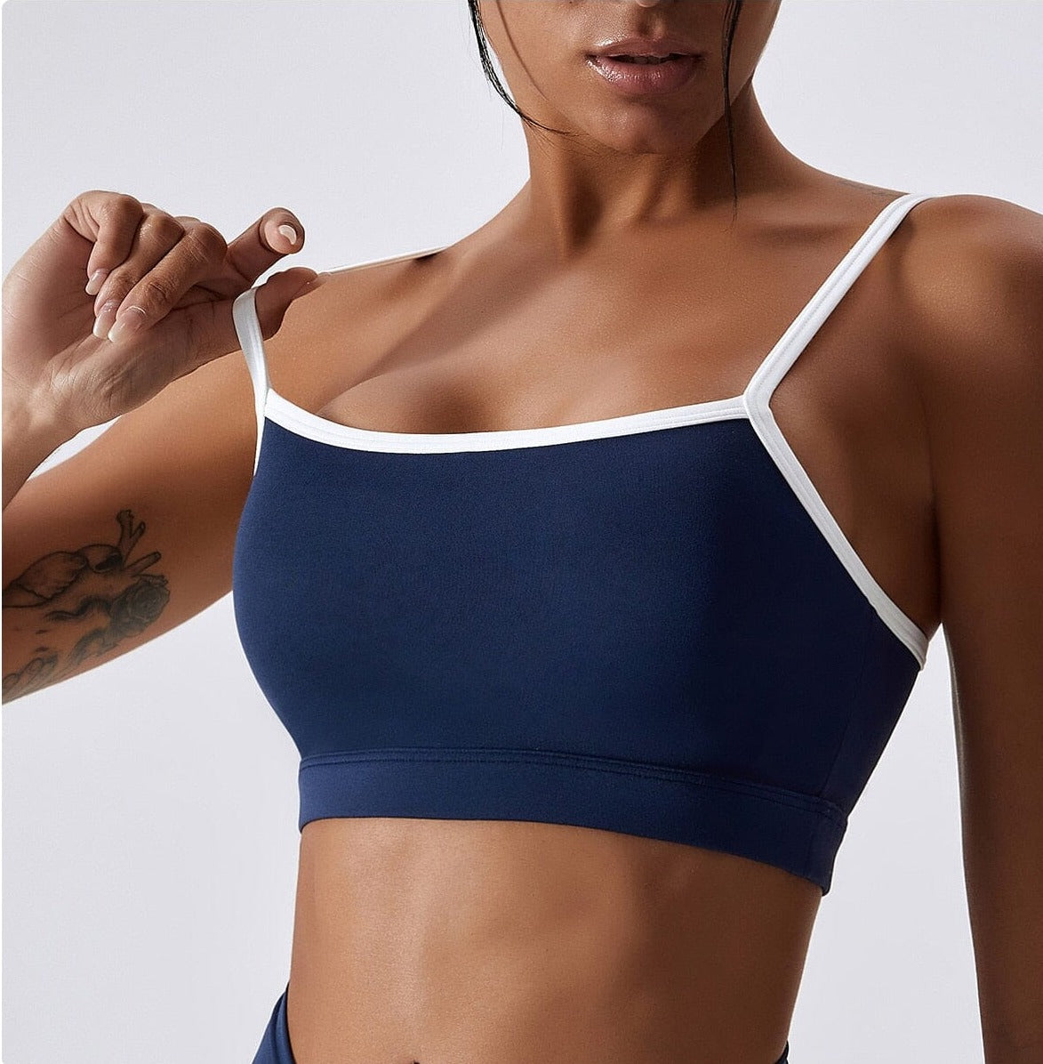 Splicing Contrast Sports Bra Home Truetights
