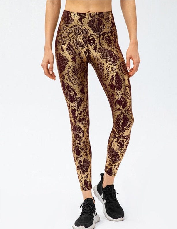 Serpent Kiss Leggings Activewear Truetights Brown Red S