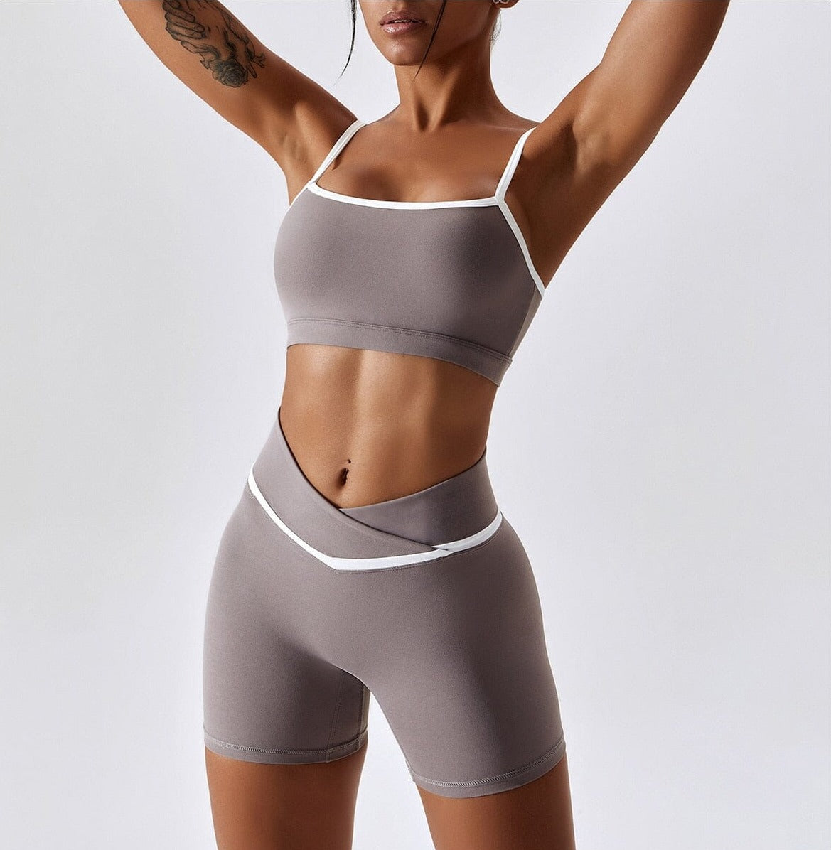 Splicing Contrast Sports Bra Home Truetights