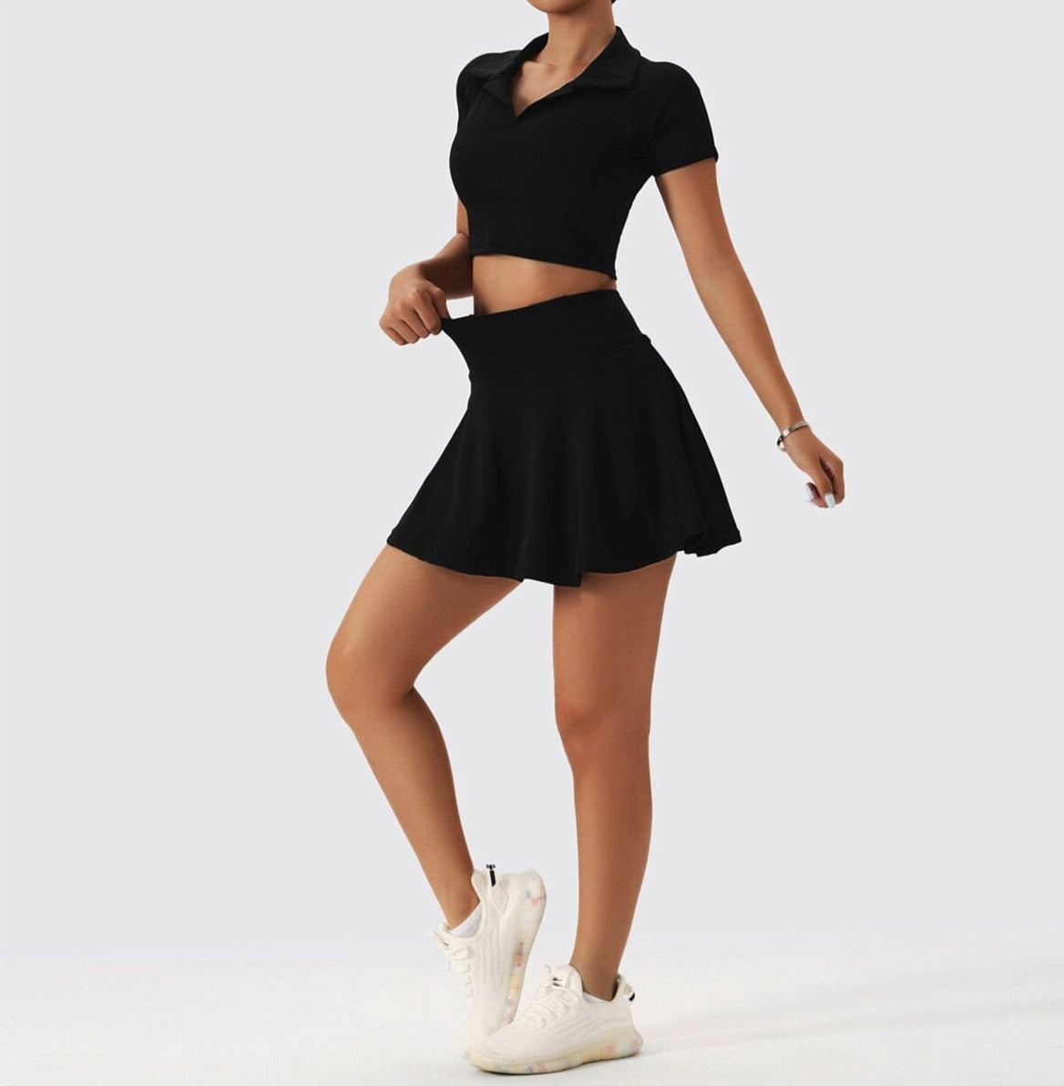 Collared Tennis Gym Set Activewear Truetights