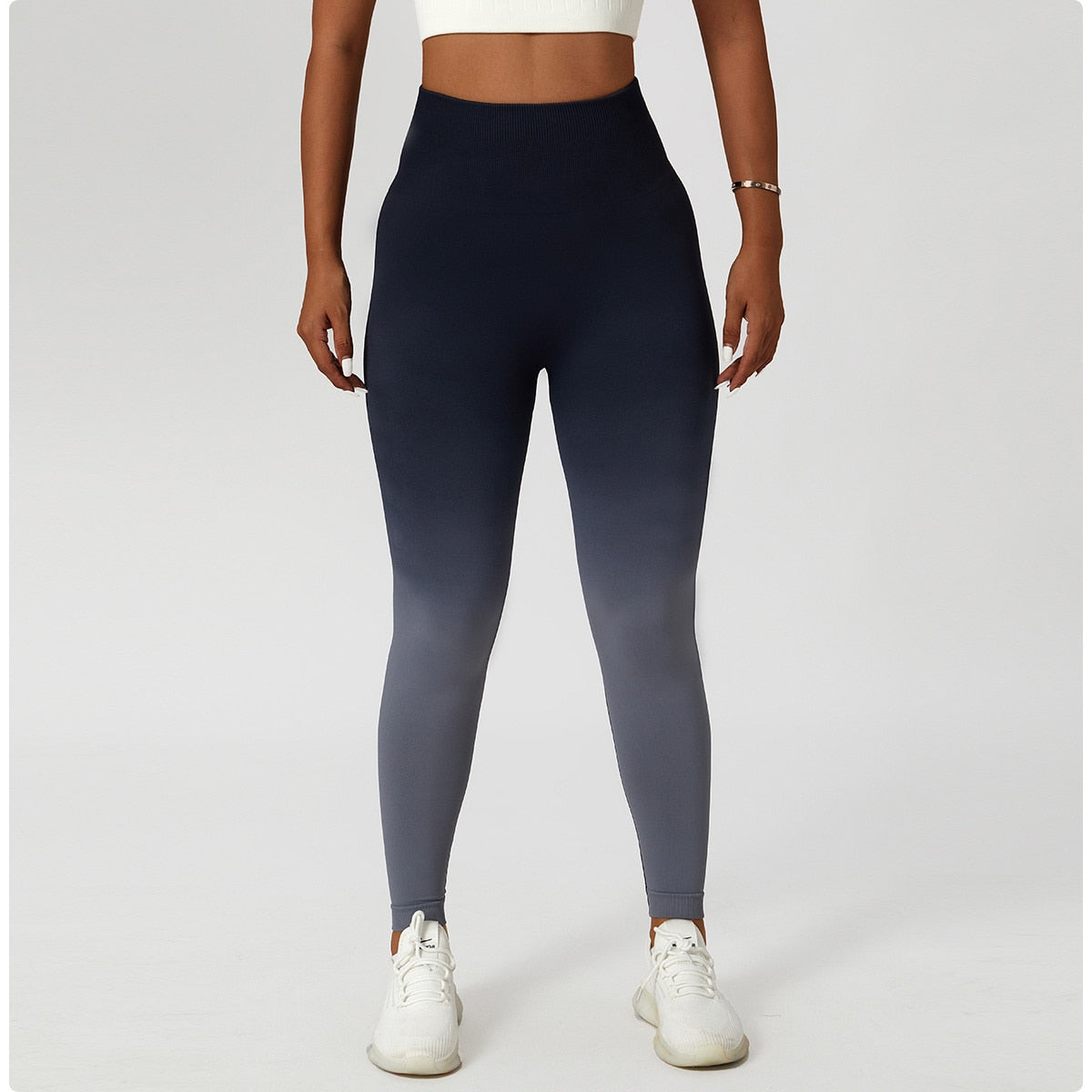Descent Ombre Leggings Activewear Truetights Black_Gray S