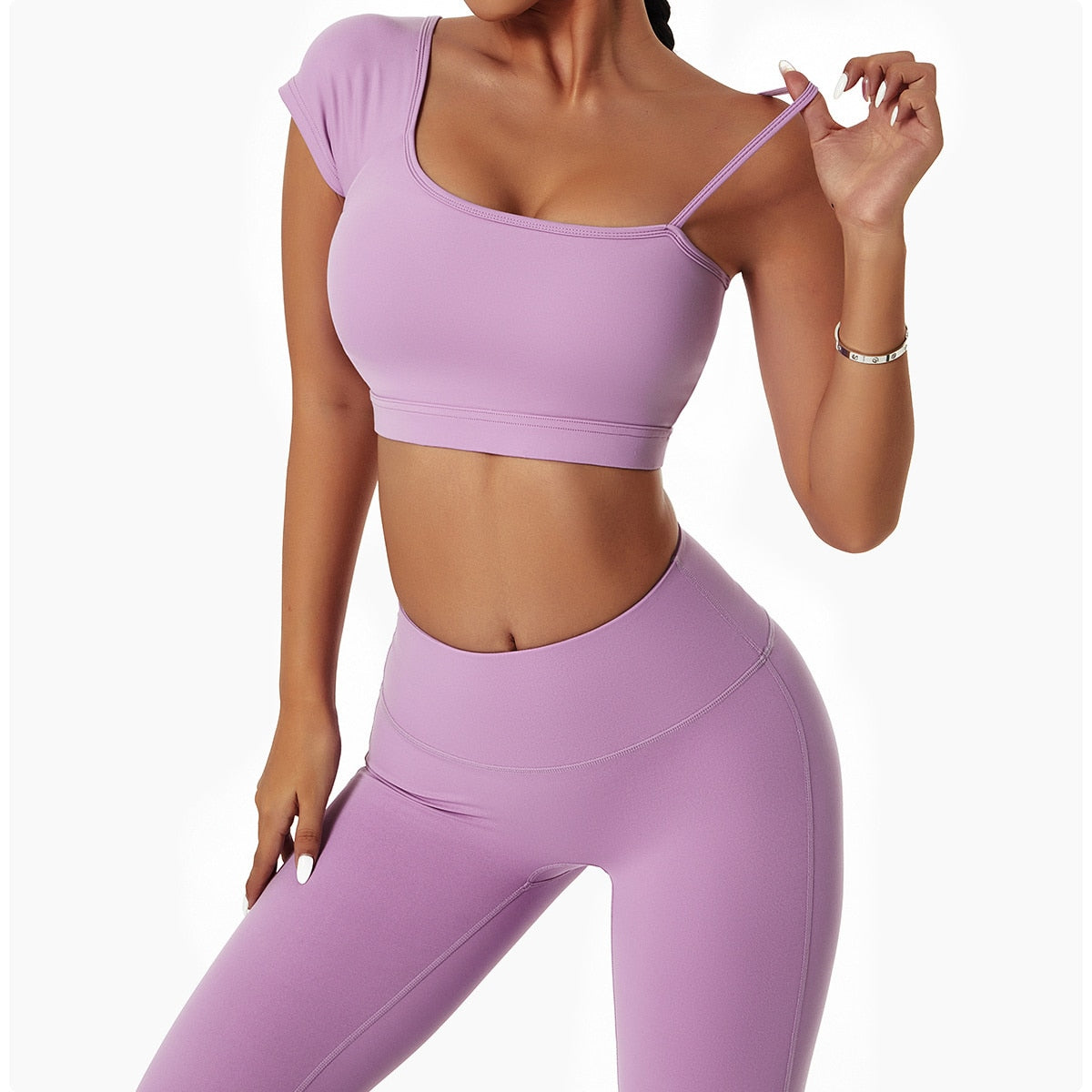 One Shoulder Spaghetti Strap Activewear Truetights