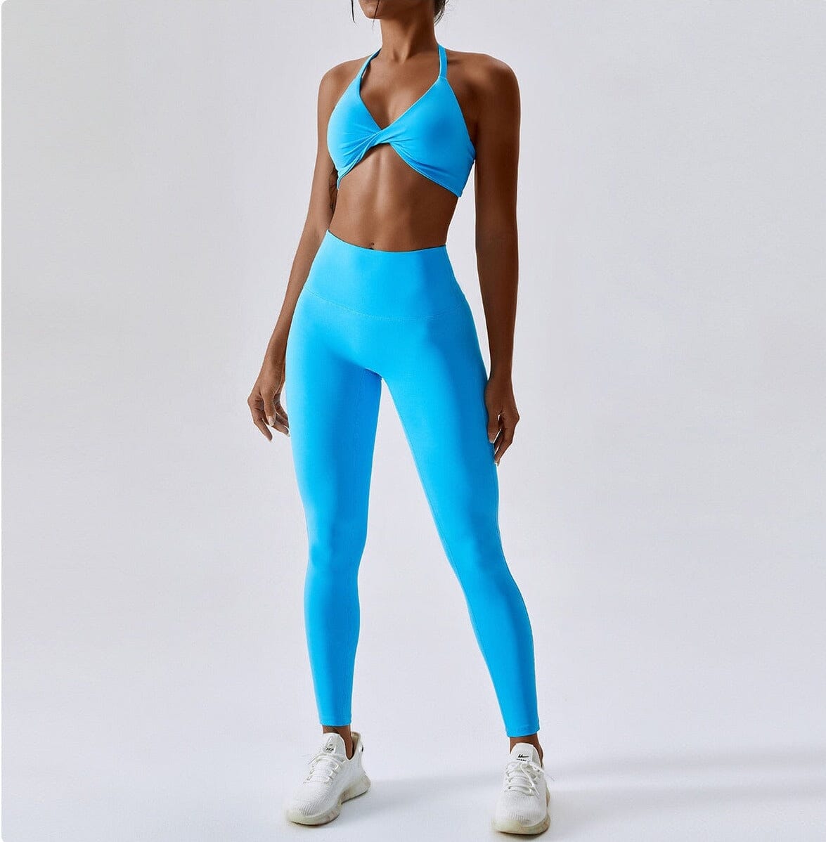 Crest Yoga Set - Leggings + Top Sets Starlethics Light Blue Pants Set S 