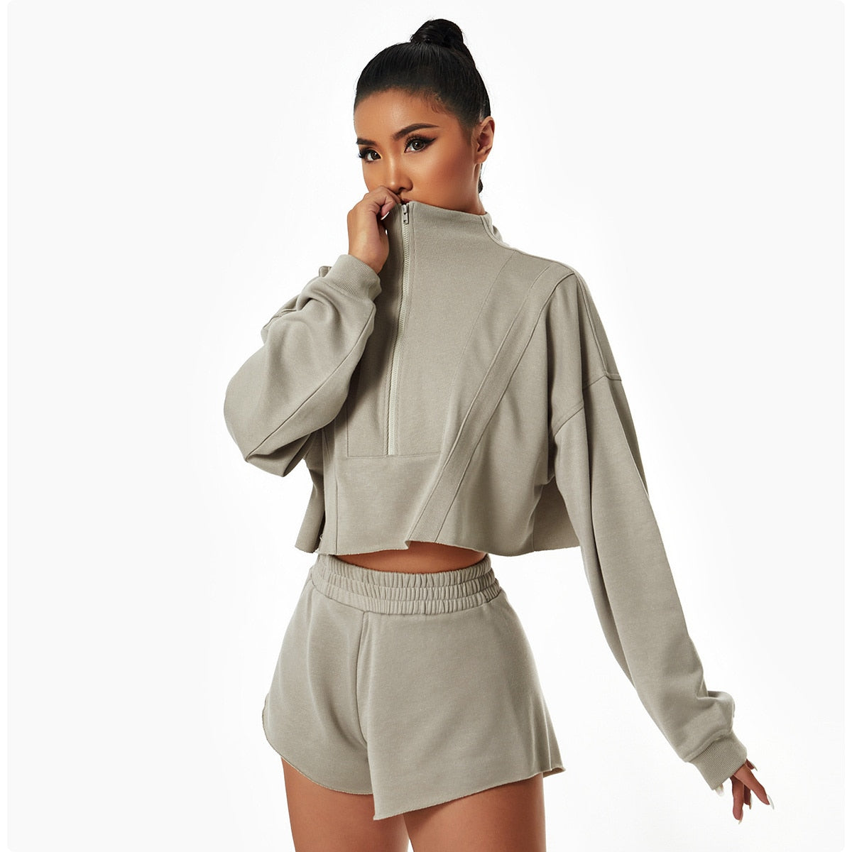 Autumn Gym Crop Top Activewear Truetights