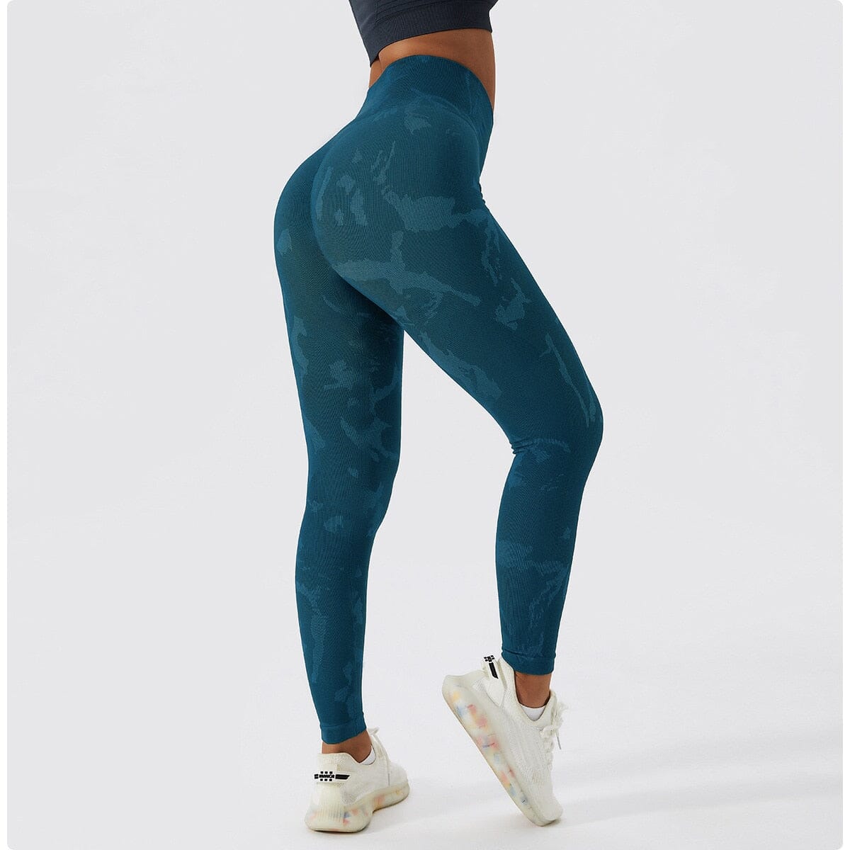 Camouflage Hip Lifting Pants Activewear Truetights Deep Blue S