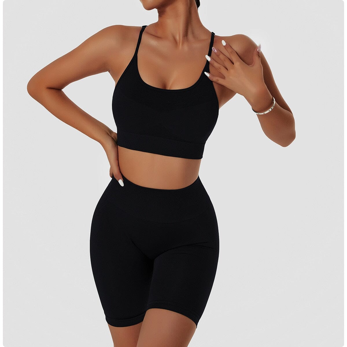 Sultry Haltered Bra Activewear Truetights Black S