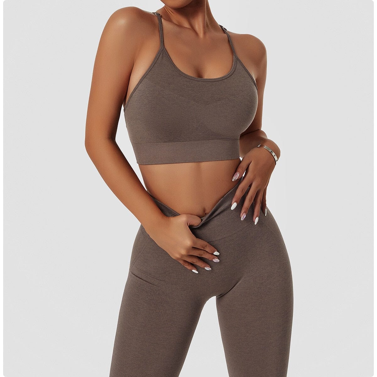 Sultry Haltered Bra Activewear Truetights Coffee S