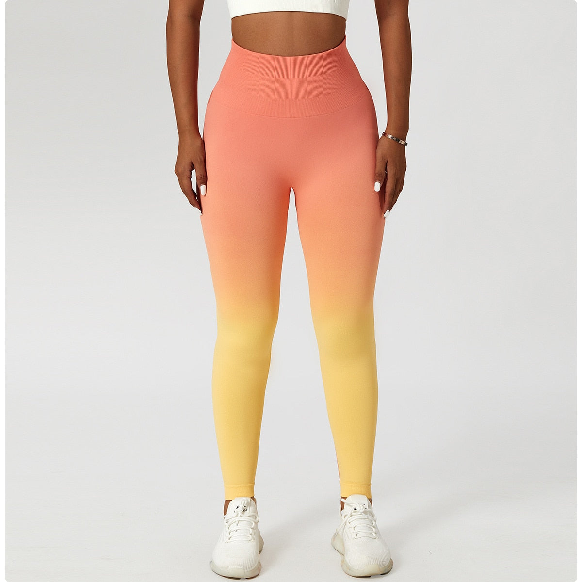 Descent Ombre Leggings Activewear Truetights Rose Yellow S