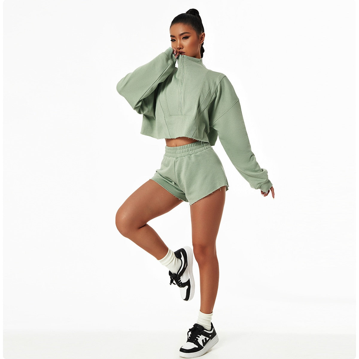 Autumn Gym Crop Top Activewear Truetights