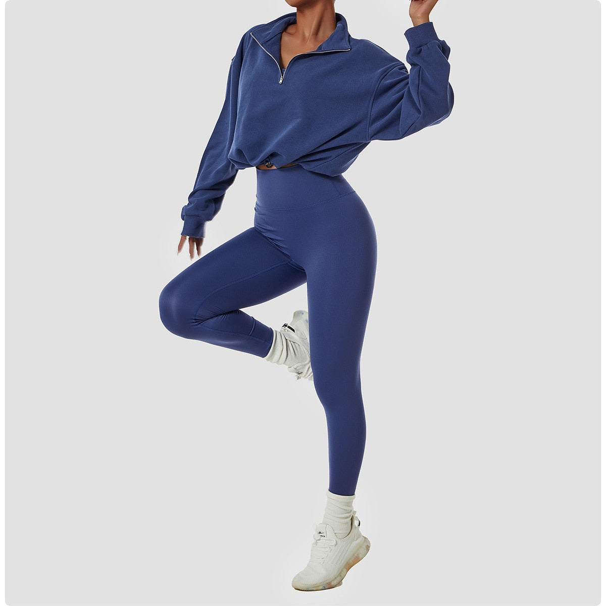 Sturdy High Neck Pullover Activewear Truetights