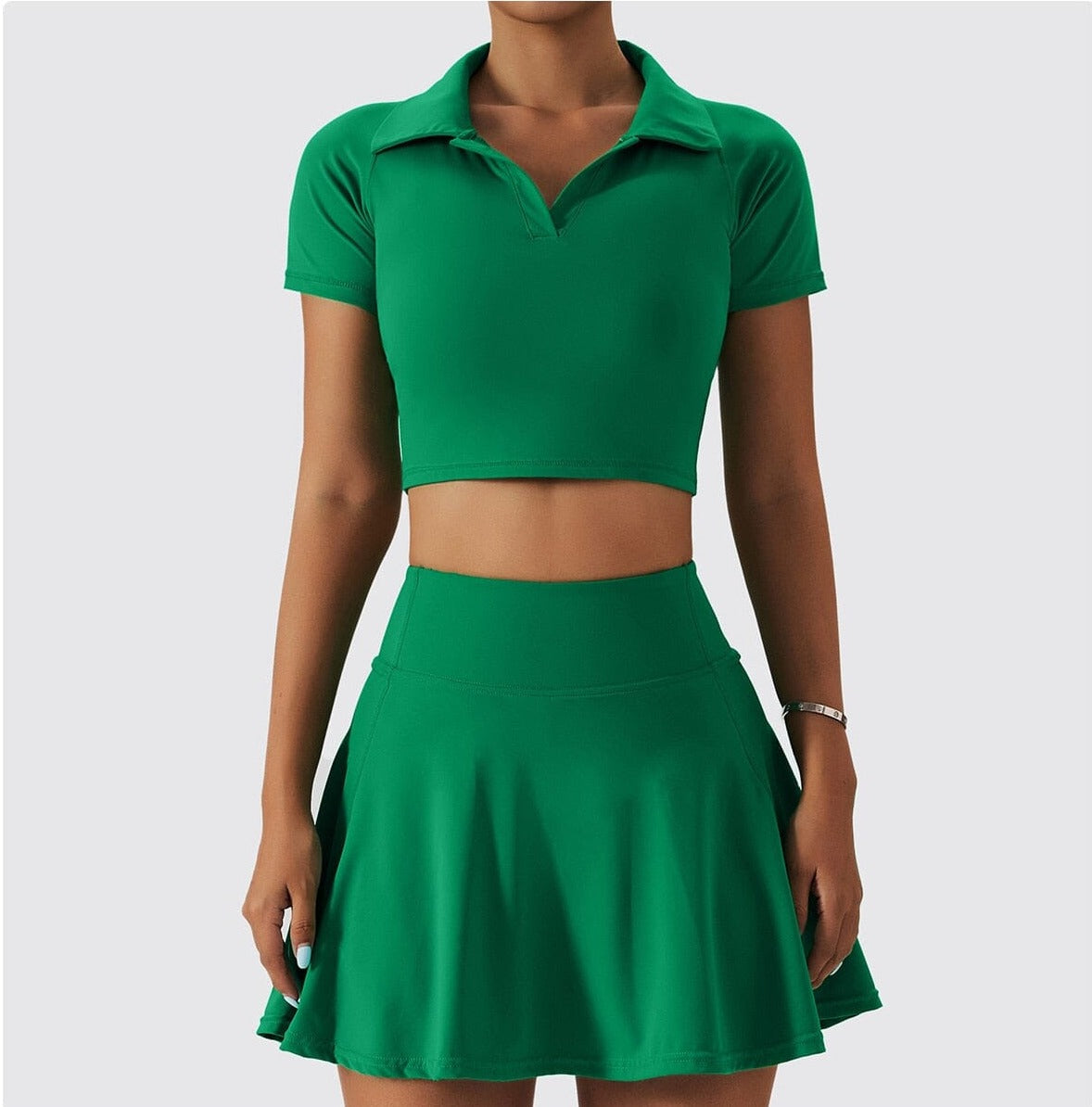 Collared Tennis Gym Set Activewear Truetights Grass Green S