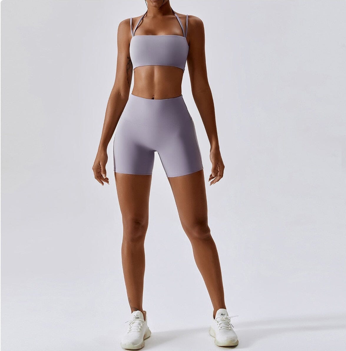 Maximum Yoga Set - Shorts + Top Sets Starlethics Gray Shorts Set S