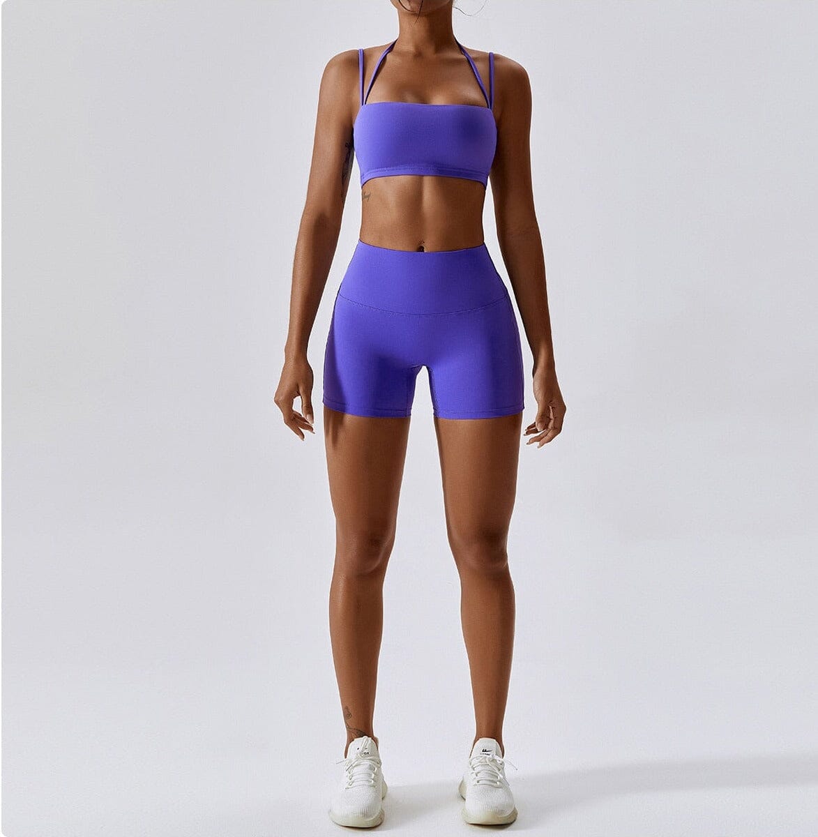 Maximum Yoga Set - Shorts + Top Sets Starlethics Purple Shorts Set S