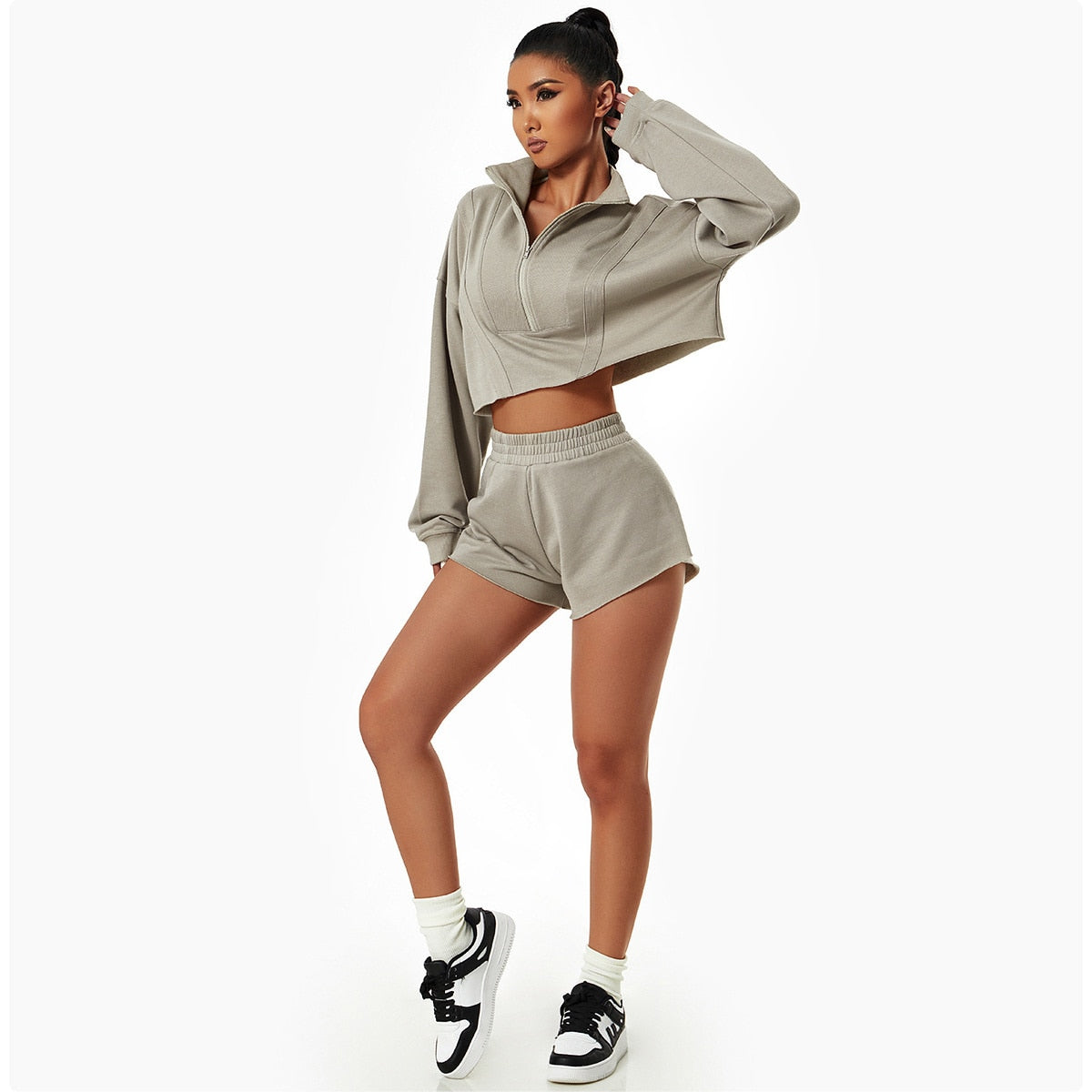 Autumn Gym Crop Top Activewear Truetights