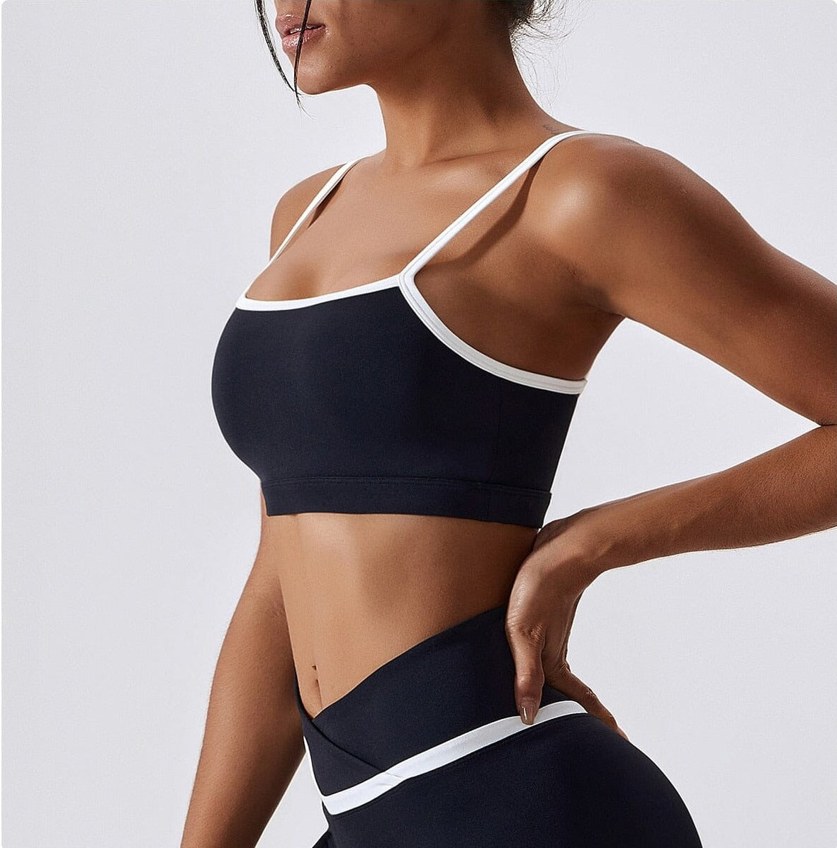Splicing Contrast Sports Bra Home Truetights