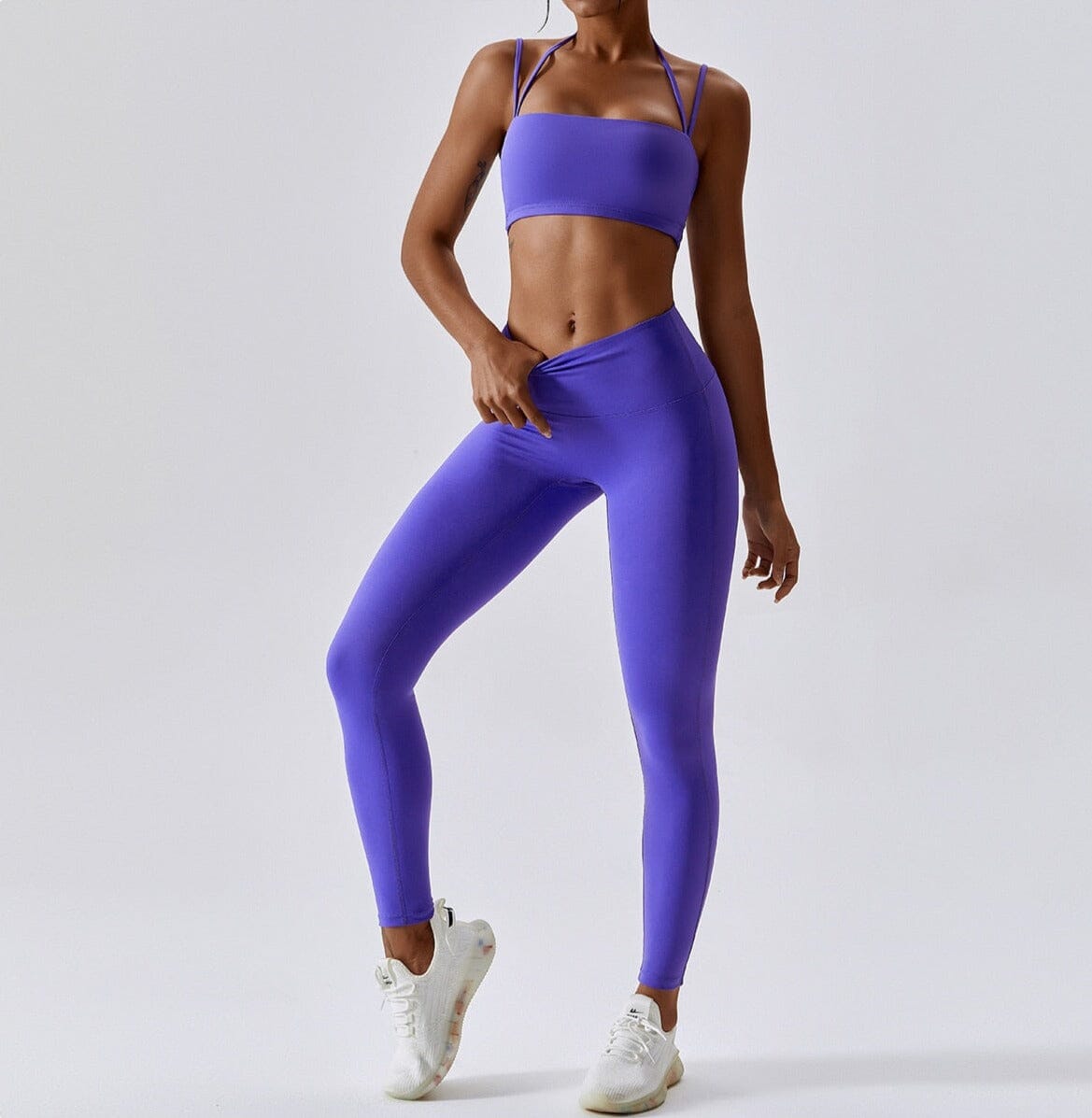 Maximum Yoga Set - Leggings + Top Sets Starlethics Purple Pants Set S